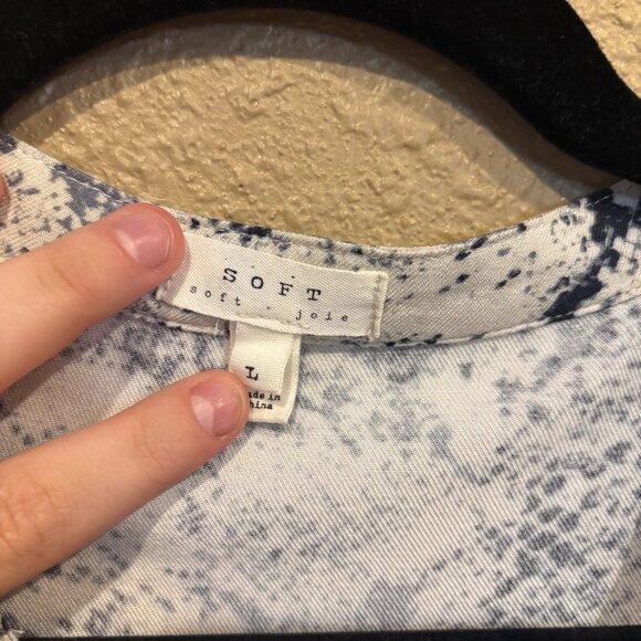 Soft Surroundings Snakeskin Print Button-Down Blouse | Size L - Picture 2 of 2